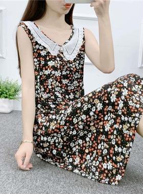 Summer New cotton silk dress for women. Summer mesh stitchin