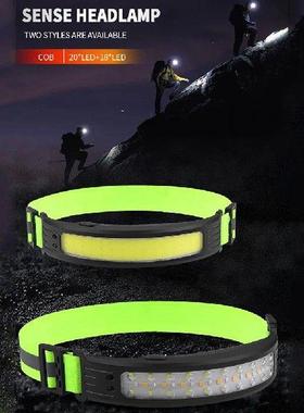Intelligent Waving Sensor Camping Headlight COB/LED
