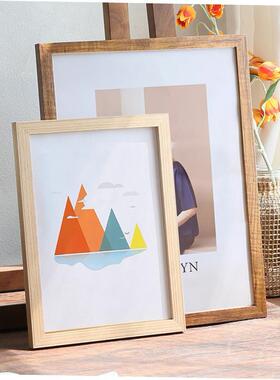 Creative solid wood picture frame photo A4 A3 8K 4K 24inches