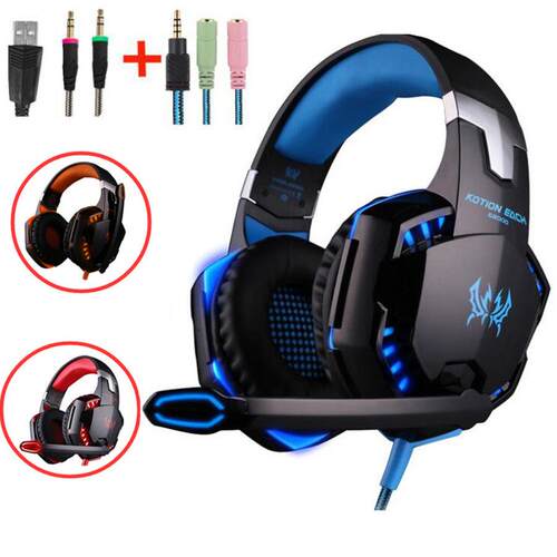 Gaming Headsets Headphones with Light Mic Stereo Earphones