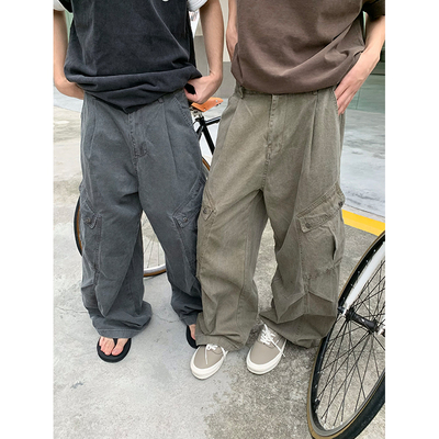 美式小众设计感直筒工装裤