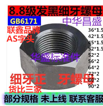 8.8级角螺母6171外六角细牙粗牙