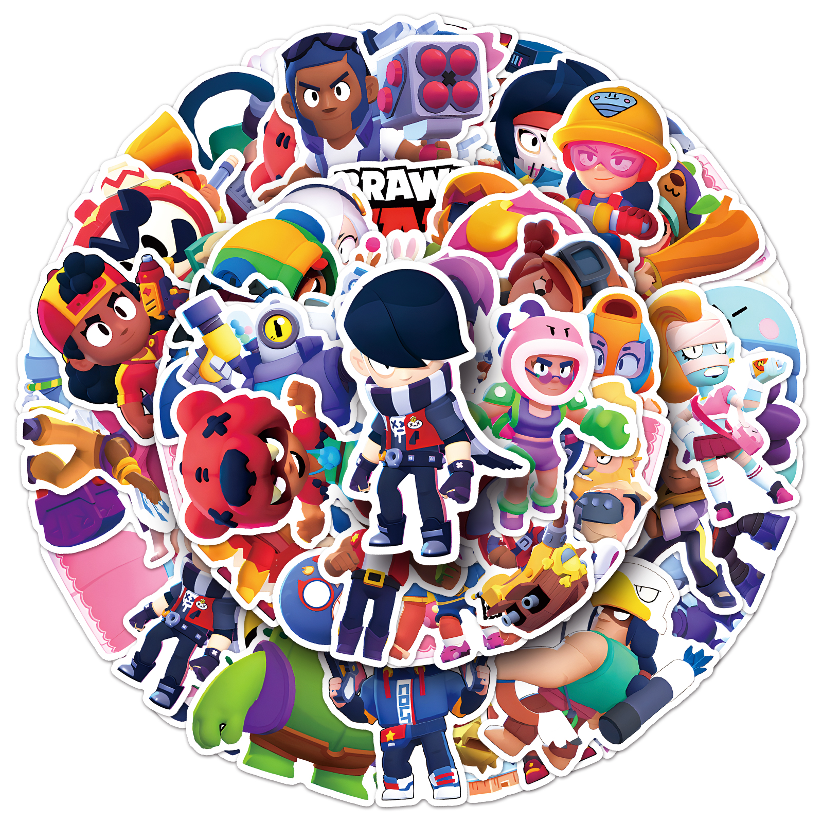 51张荒野乱斗贴纸竞技类手游游戏周边雪莉人物平板手机壳文具贴纸