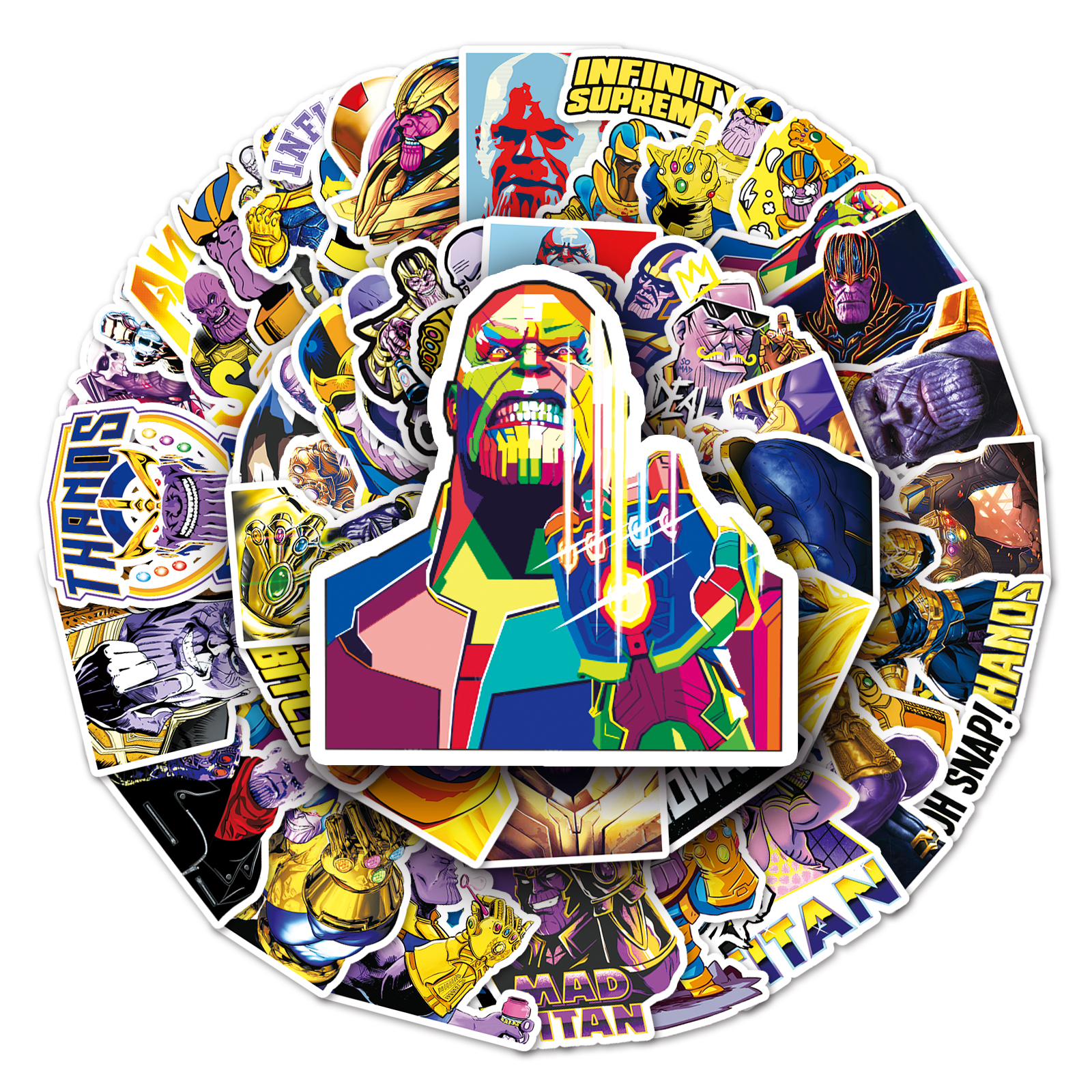 51张灭霸thanos卡通涂鸦贴纸防水