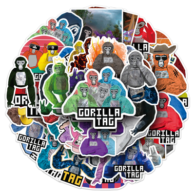 50张Gorilla Tag大猩猩贴纸卡通游戏周边防水装饰笔记本电脑贴纸