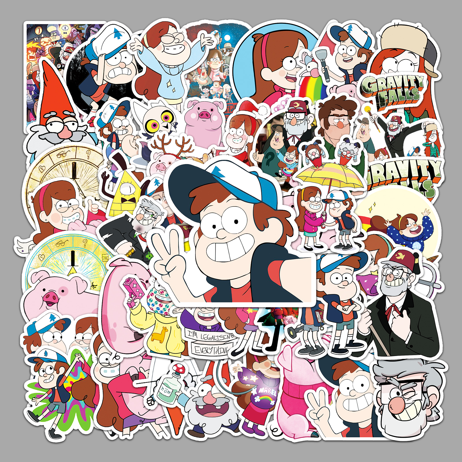 50张怪诞小镇涂鸦贴纸个性跨境