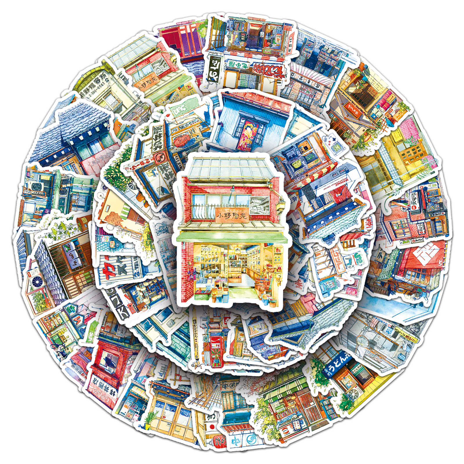 贴纸日式街边小店防水装饰加厚