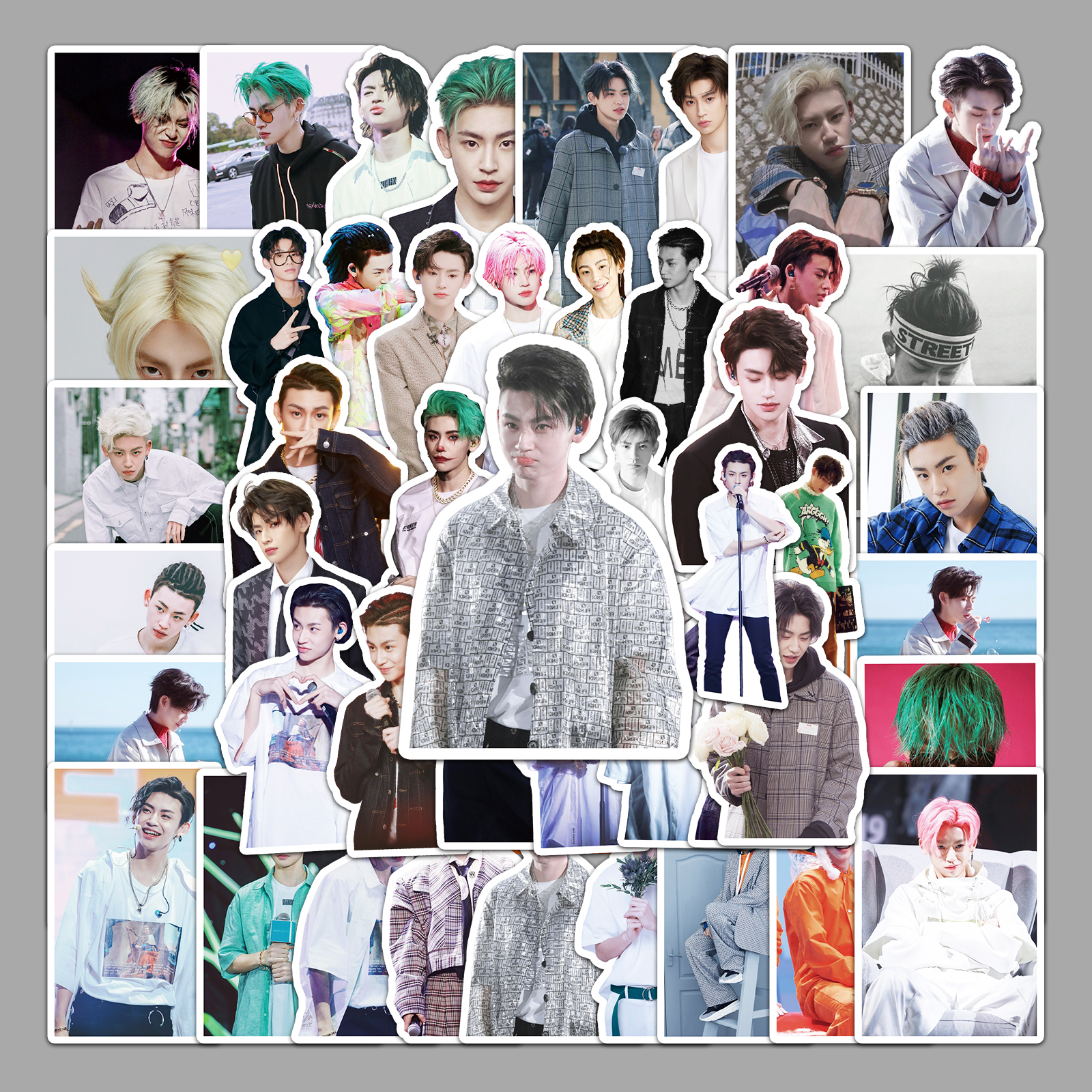 50张小鬼王琳凯涂鸦贴纸 明星周边偶像DIY手账滑板水杯行李箱贴纸