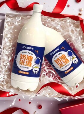 七星布车奶油米酒1L延边朝鲜族米酒韩国酒果味酒玛格丽芝士茉莉
