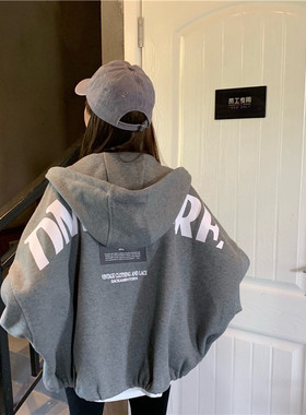 情侣外套女ins超火2026新款春秋韩版学生宽松原宿风bf拉链卫衣潮