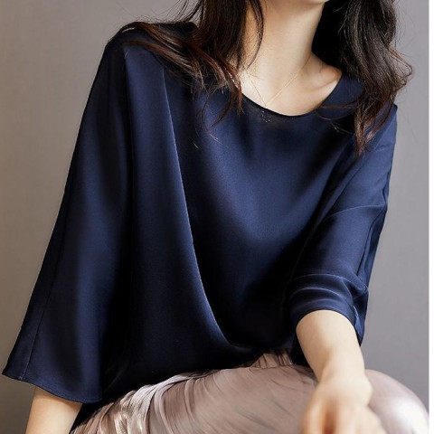 中袖上衣女七分袖打底衫