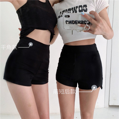 女团练习室舞蹈安全短裤女夏高腰防走光黑色爵士钢管舞跳舞ds裤子