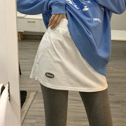 卫衣神器女遮屁股打底裤小p帘儿叠穿内搭假下摆冬季屁帘子半身裙