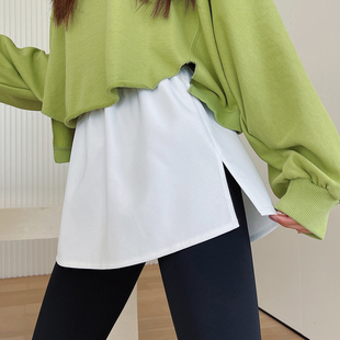 小屁帘下摆女秋冬季 内搭叠穿卫衣打底神器遮屁股防走光半身裙 新款