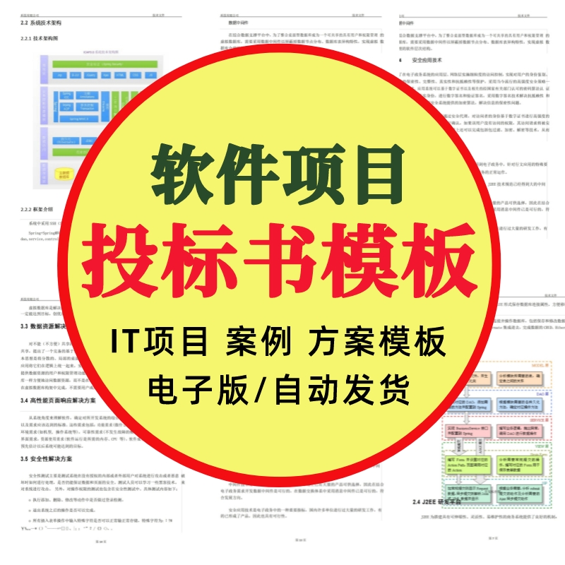 IT公司软件开发项目投标书范本信息系统解决方案范本投标文件素材