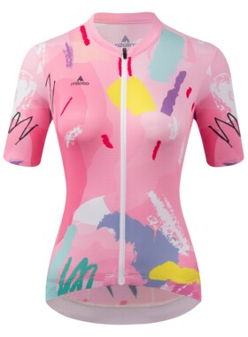 2025新款夏季女款短袖骑行上衣紧身气动女款短袖骑行服透气速干