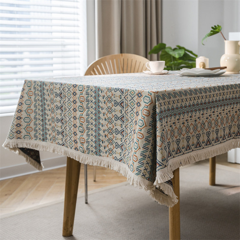 高档美式田园流苏花边餐桌布布艺复古民族风波西米亚茶几书桌台布,居家布艺,桌布,淘宝优惠券,粉丝福利购,淘宝优惠卷