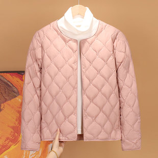 新款轻薄羽绒服女款保暖内胆圆领V领内搭时尚轻便外套秋冬百搭