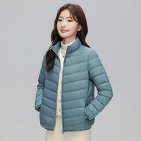 A new 2024 down jacket for women, featuring a light and thin stand-up collar, short design that is slimming, lightweight, stylish and fashionable for ladies thumbnail 6