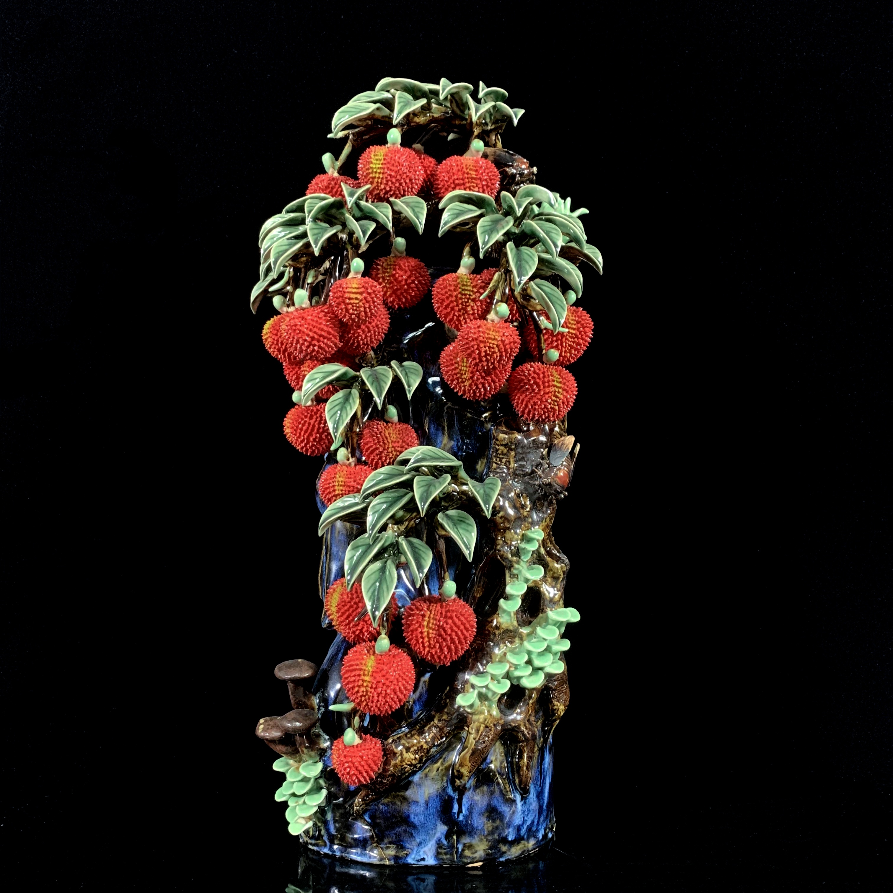 荔枝摆件陶瓷装饰品乔迁开业送礼