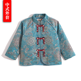 外套新款 儿童汉服宝宝生日抓周礼服2026拜年服 国风女童唐装 新中式