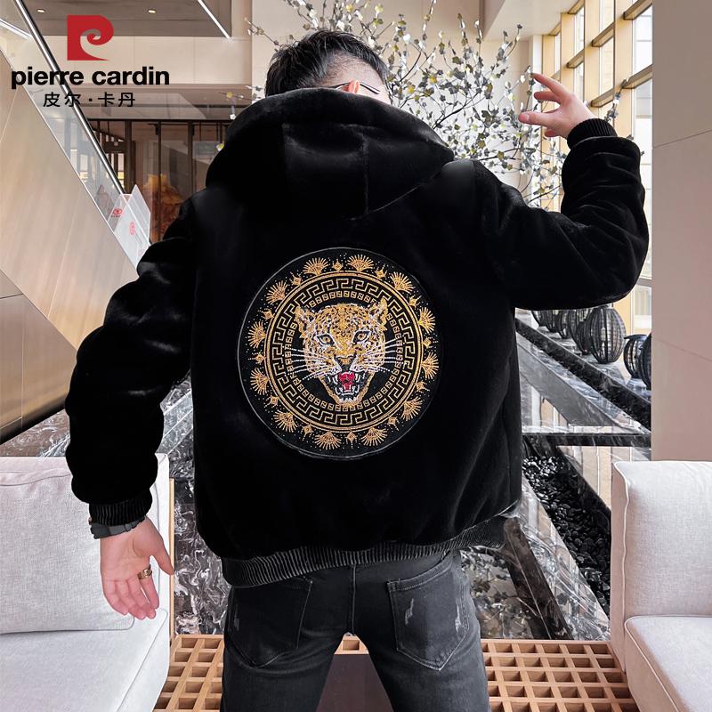 皮尔卡丹高档欧货金貂绒仿皮草外皮草