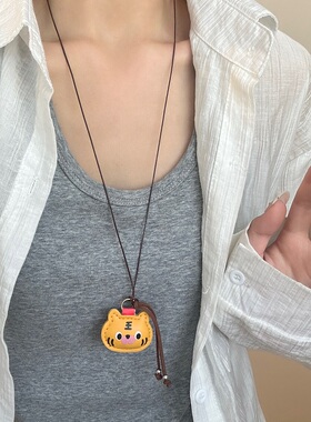 可爱卡通小虎挂脖项链女