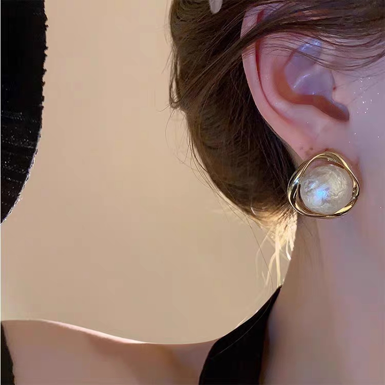 法式巴洛克珍珠轻奢高级感耳环