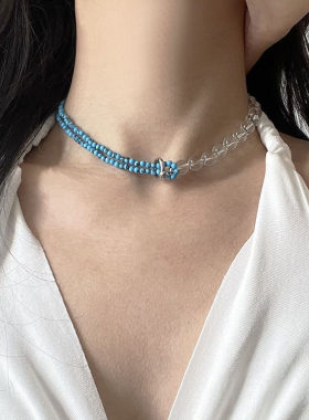 铜合金新中式复古叠戴锁骨链