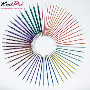 印度Knitpro进口编织直针ZING彩色20厘米短棒针手工DIY工具毛线针