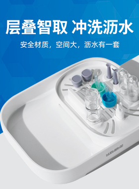角膜塑形镜双层沥水托盘ok镜专用冲洗盆接水沥水网沥干小巧易携带
