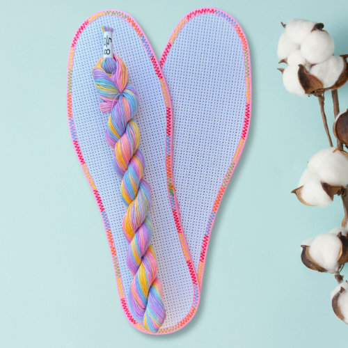 七彩花边高档七层纯棉布鞋垫