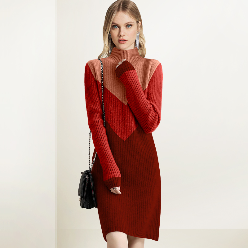 毛衫加厚中长款宽松显瘦毛衣裙