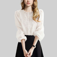 The new French chanel-style shirt for women in summer 2026, with gentle prints, is versatile and slimming. It's a trendy straight top that makes you look younger thumbnail 3