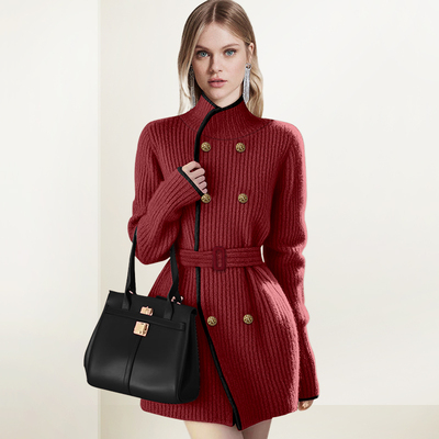 韩系慵懒风高级感立领毛衣