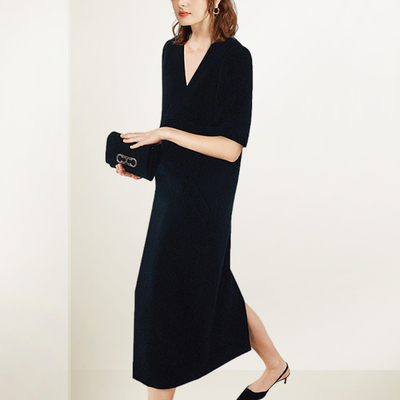 时尚显瘦气质黑色连衣裙