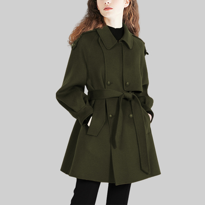 羊毛双面呢子百搭外套潮