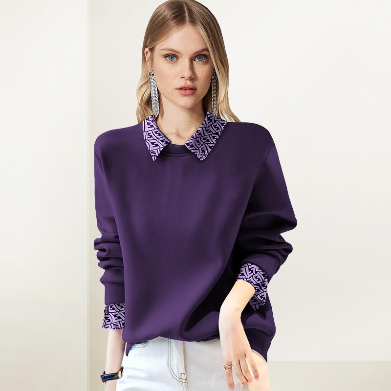 韩系翻领卫衣宽松显瘦