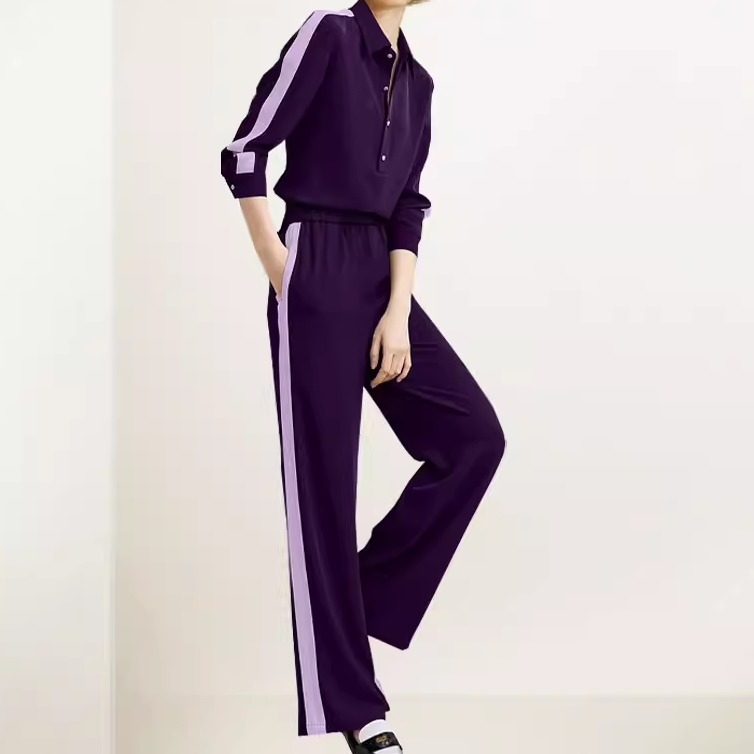 设计感气质运动套装女2025年秋新款休闲立领上衣休闲裤简约两件套,女装/女士精品,时尚套装,淘宝优惠券,粉丝福利购,淘宝优惠卷