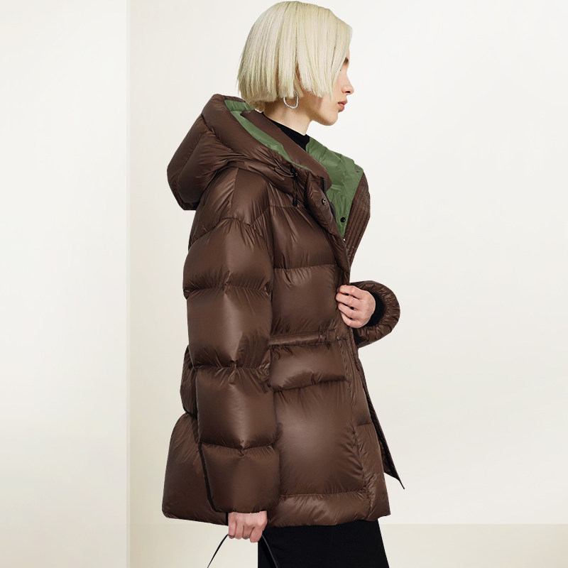 纯色连帽拉链羽绒服女2025年冬装新款鸭绒加厚显瘦百搭面包服外套,女装/女士精品,羽绒服,淘宝优惠券,粉丝福利购,淘宝优惠卷