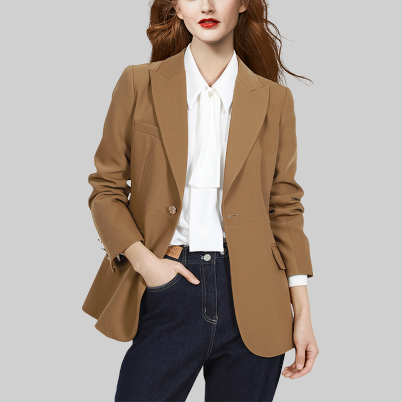 高级感职业气质西服外套女2025年秋冬新款一粒扣休闲修身小西装潮
