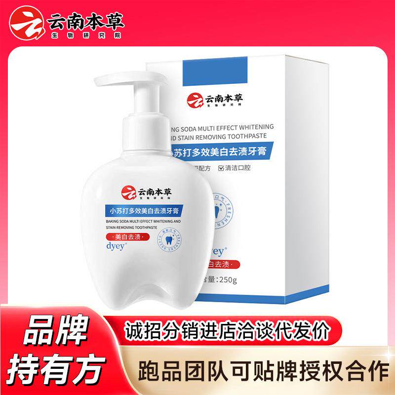 DYEY云南本草小苏打多效去渍美白牙膏去烟渍美白口气清新牙膏爆款