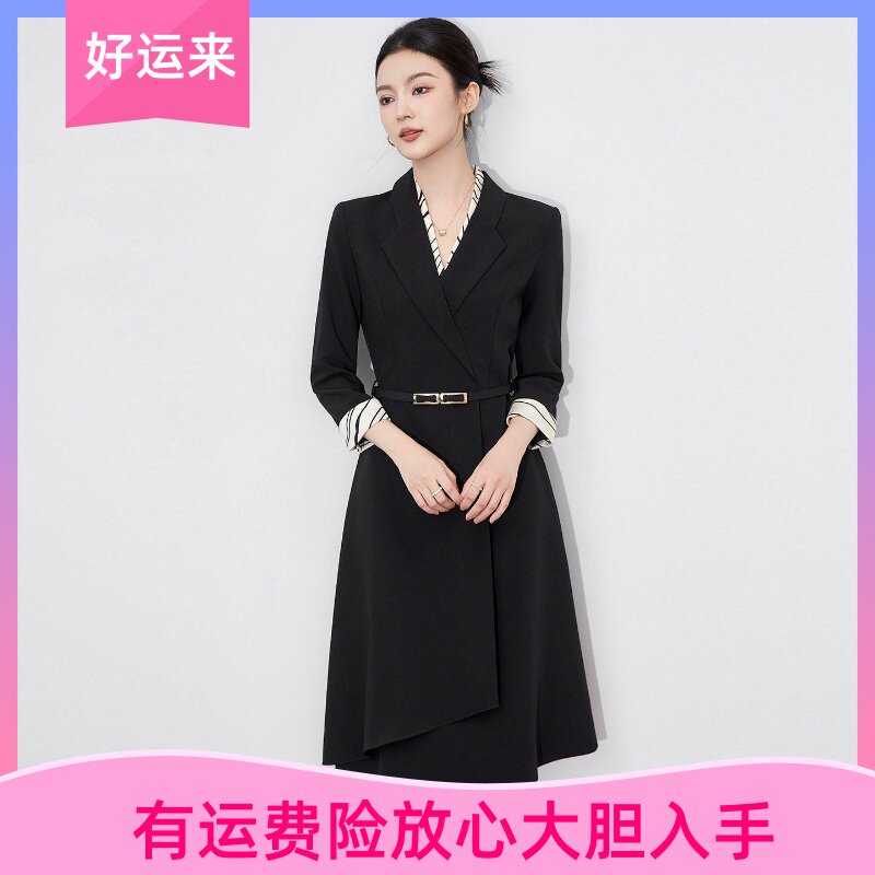 -知性通勤干练连衣裙正装职业早