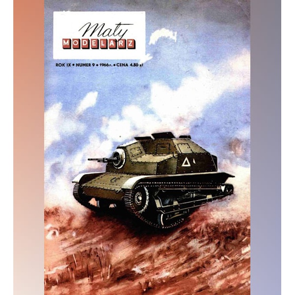 《Maly Modelarz》1966-9期 纸模型DIY 无炮塔坦克TKS仿真