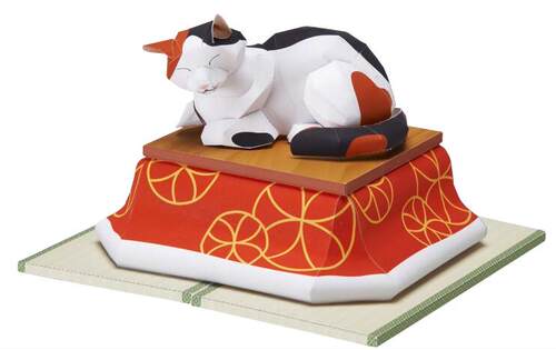 仿真动物宠物猫小花猫3d立体纸模型DIY手工制作儿童折纸益智玩具