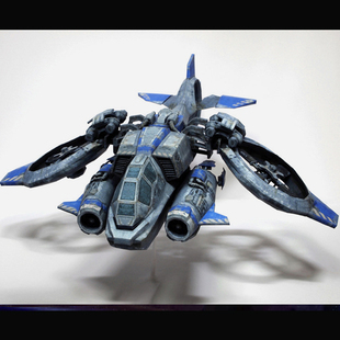星际争霸女妖战斗机3d立体纸模型DIY手工制作儿童折纸益智玩具