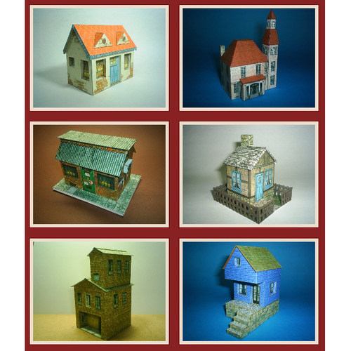 仿真迷你小房子建筑3d立体纸模型DIY手工制作儿童益智折纸玩具