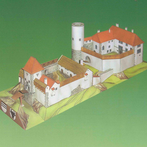 欧洲中世纪庄园建筑3d立体纸模型DIY手工制作儿童益智折纸玩具