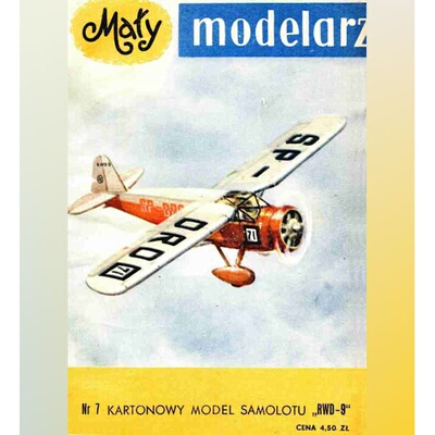 《Maly Modelarz》1958-7 RWD-9飞机纸模型 DIY手工制作