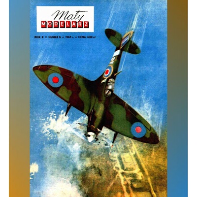 《Maly Modelarz》1967-5期 喷火Mk.VB纸模型 DIY手工制作